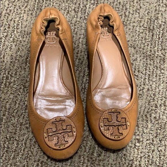 Reva Travel leather ballet flats in brown - Tory Burch  Tory Burch Reva